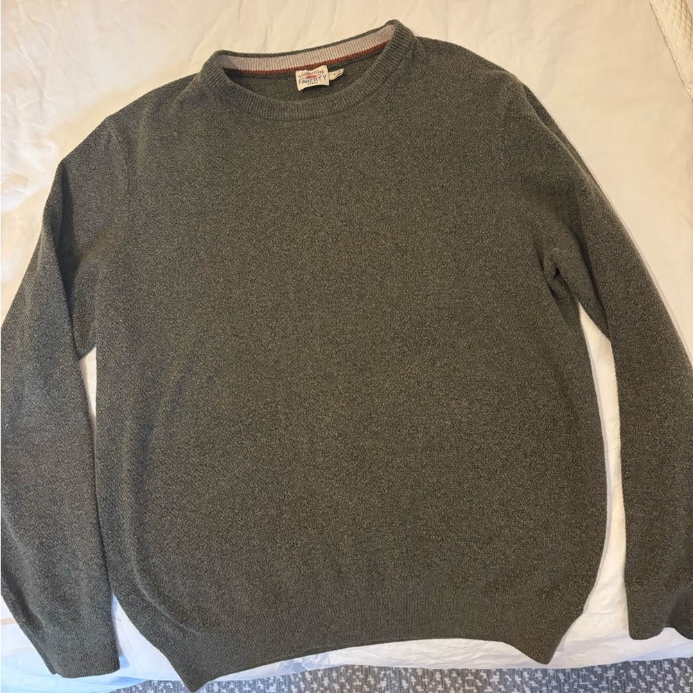 Men's Faherty Jackson Sweater in Olive